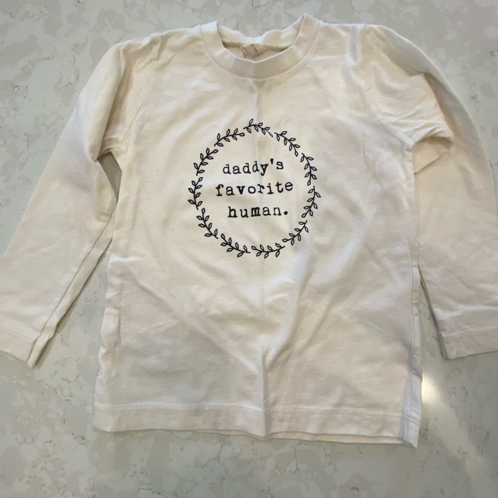 Charming Cream Long Sleeve Tee for Kids